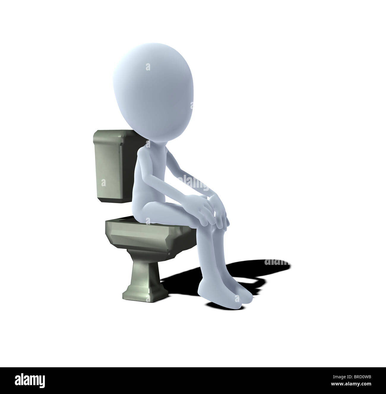 concept figure on a toilet Stock Photo