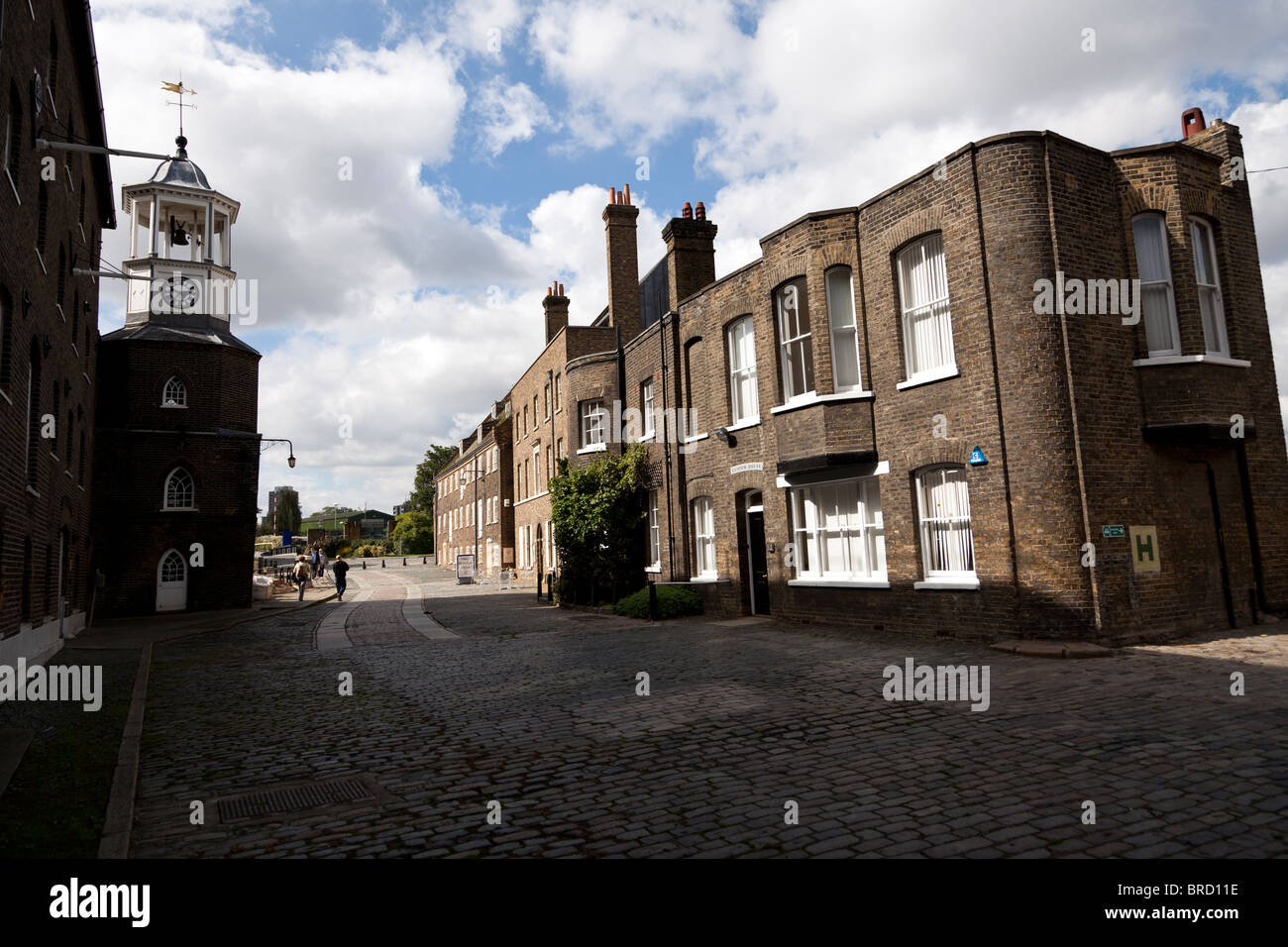The Miller's House, Three Mills on the River Lee in the East End of London, England, UK. Stock Photo