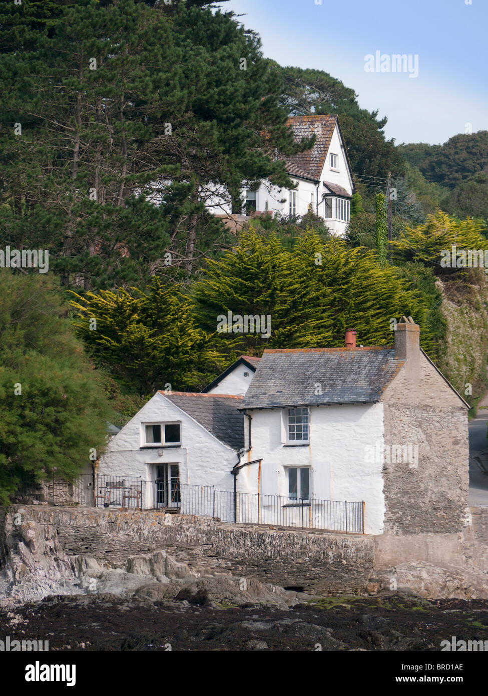 Cottage Holiday Home Lee Bay North Devon Coast Stock Photo