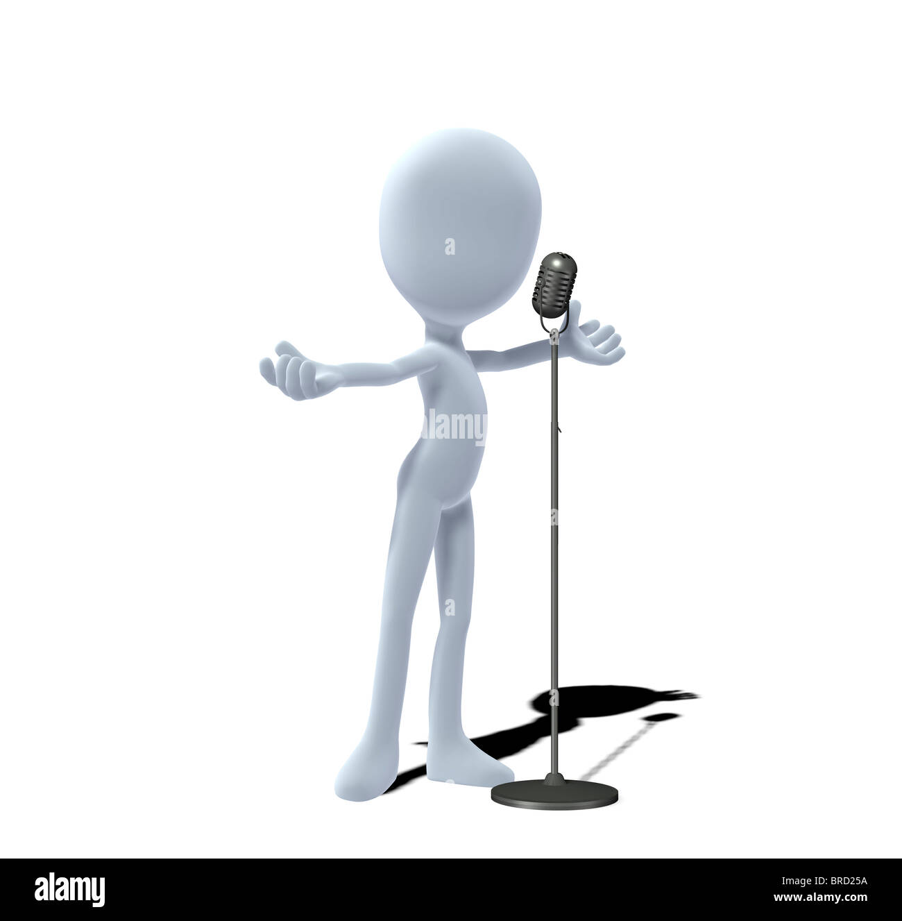 concept figure with microphone Stock Photo