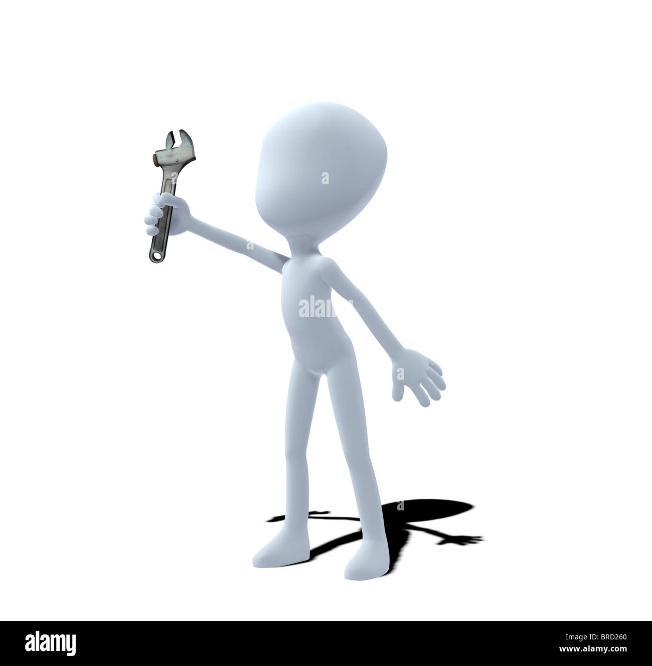 concept figure with wrench Stock Photo