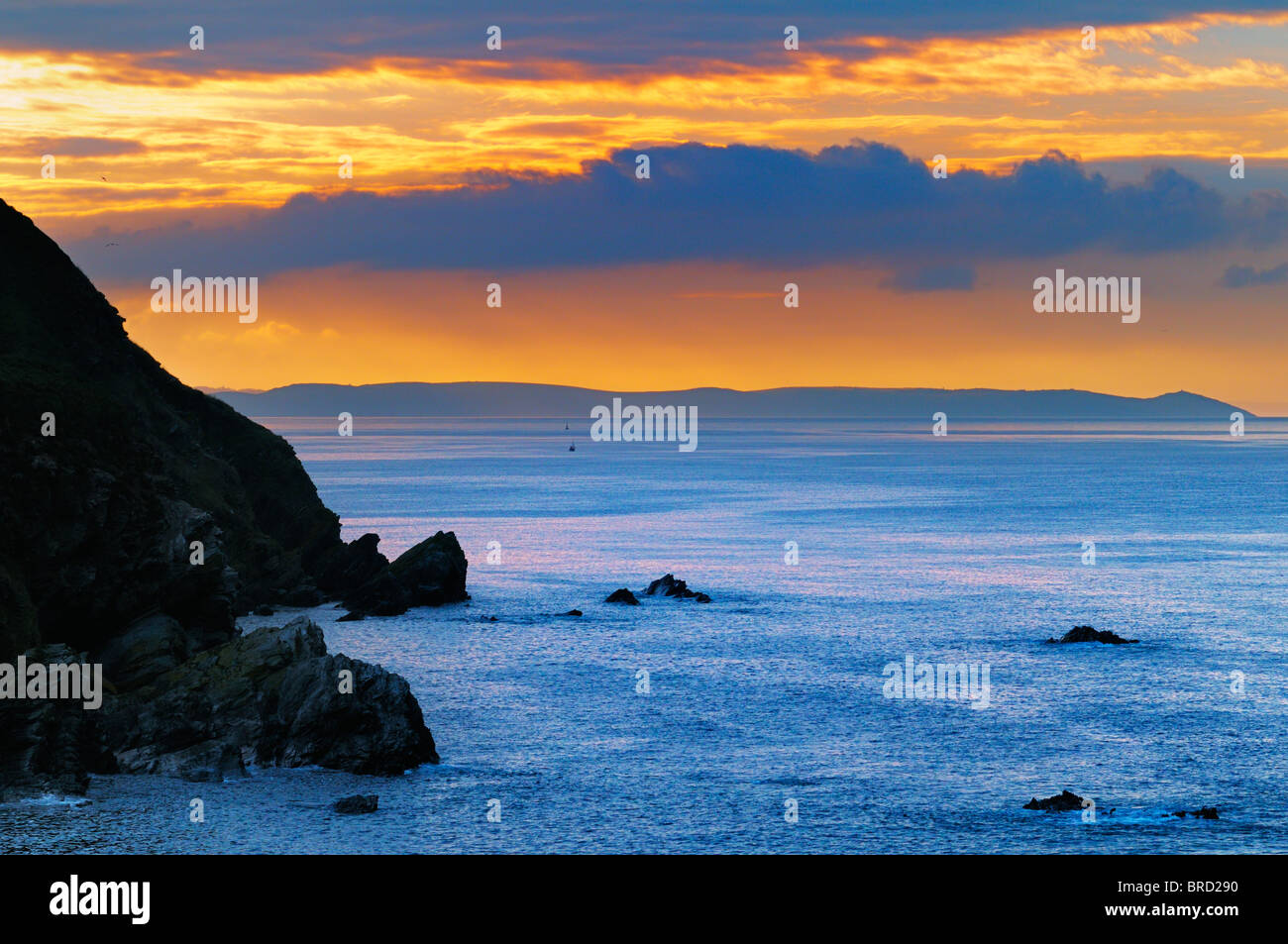 Cornish sunrise Stock Photo