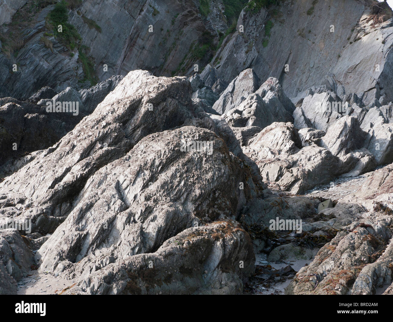 colour image lee bay the devon coast england uk Stock Photo Alamy