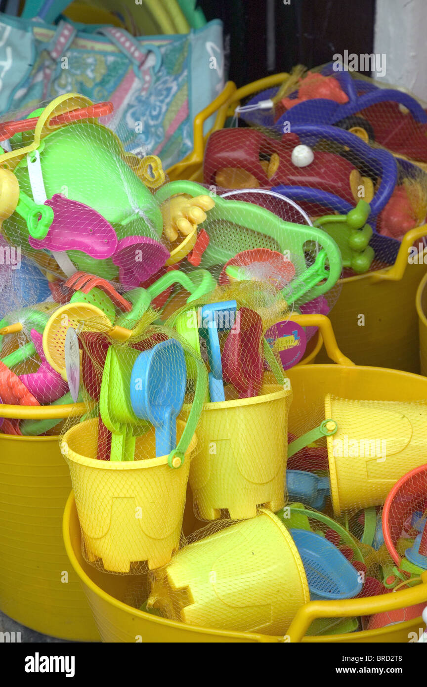 Buckets and spades, St Ives, Cornwall Stock Photo