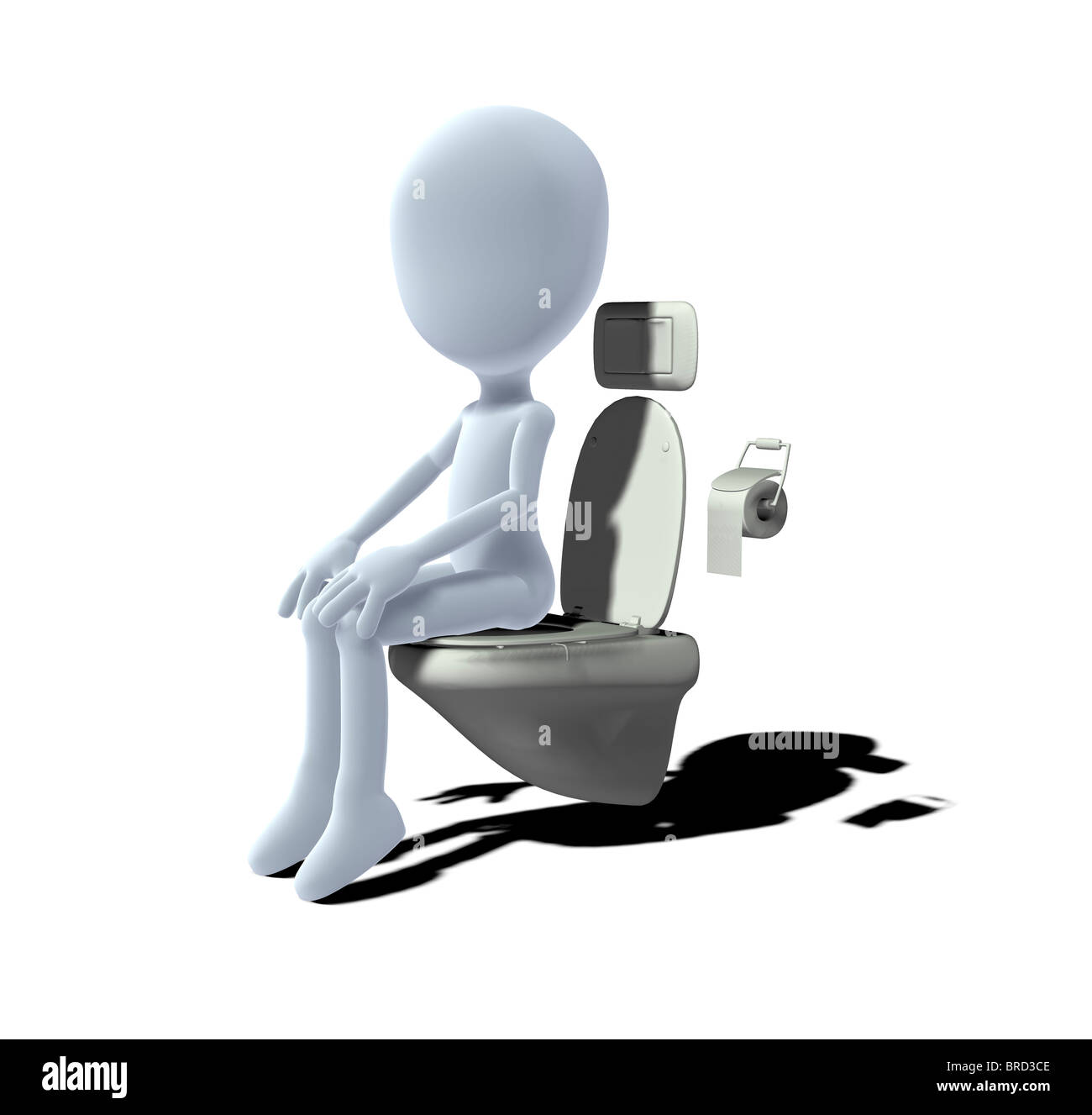 concept figure on a toilet Stock Photo