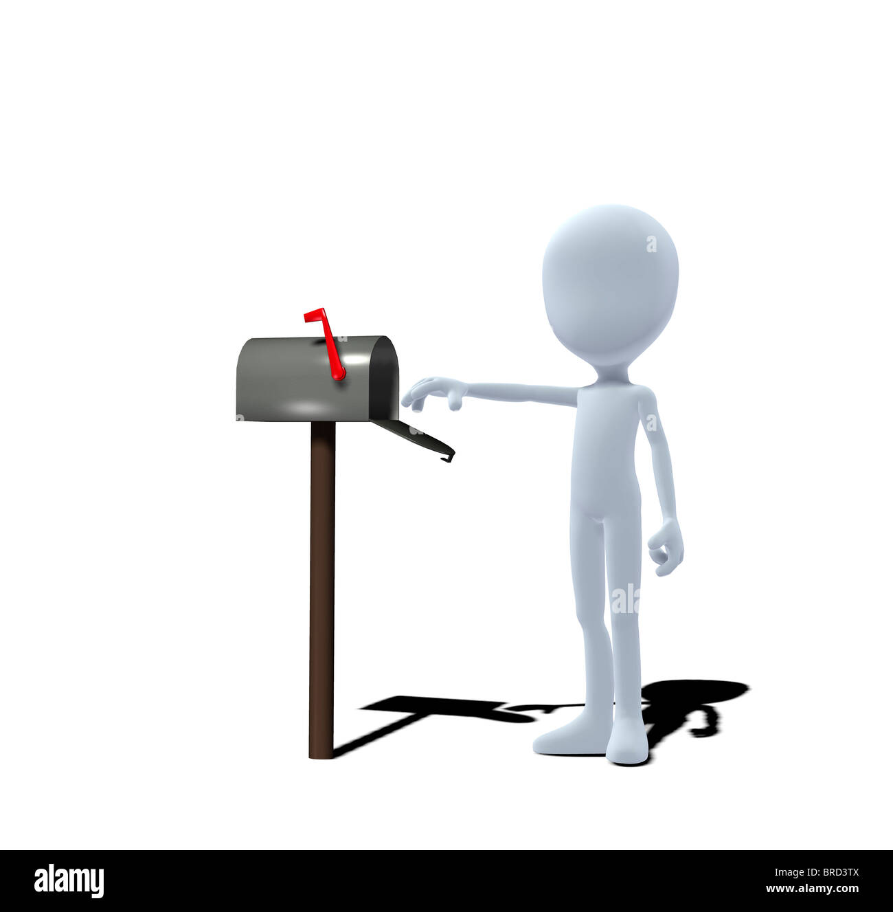 concept figure with mailbox Stock Photo