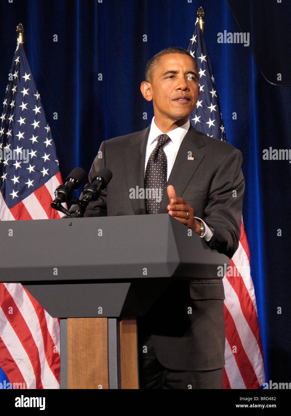 President of the United States of America Barack Hussein Obama Stock Photo