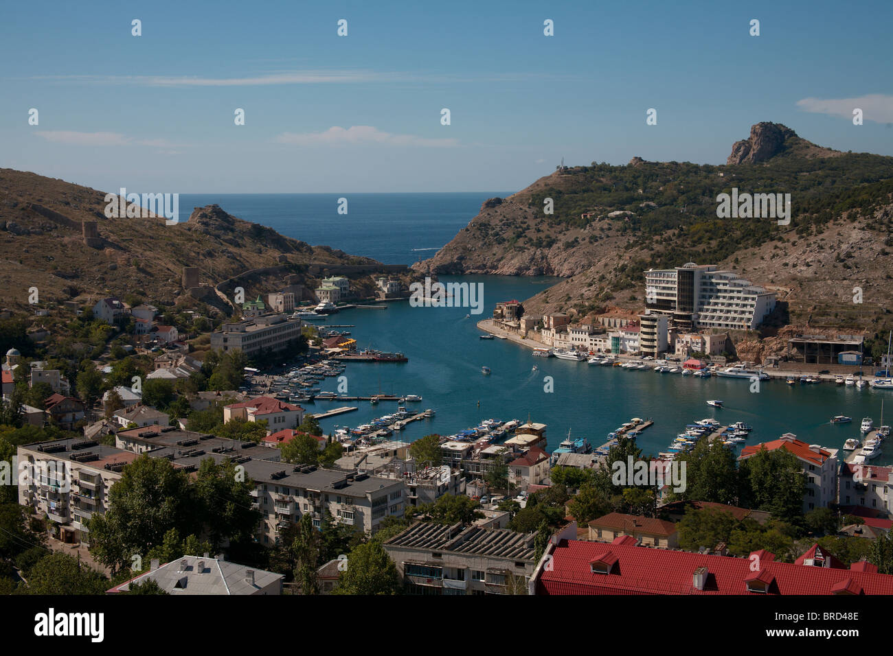 Crimean Mountains form the city of Balaklava, Ukraine Stock Photo Alamy