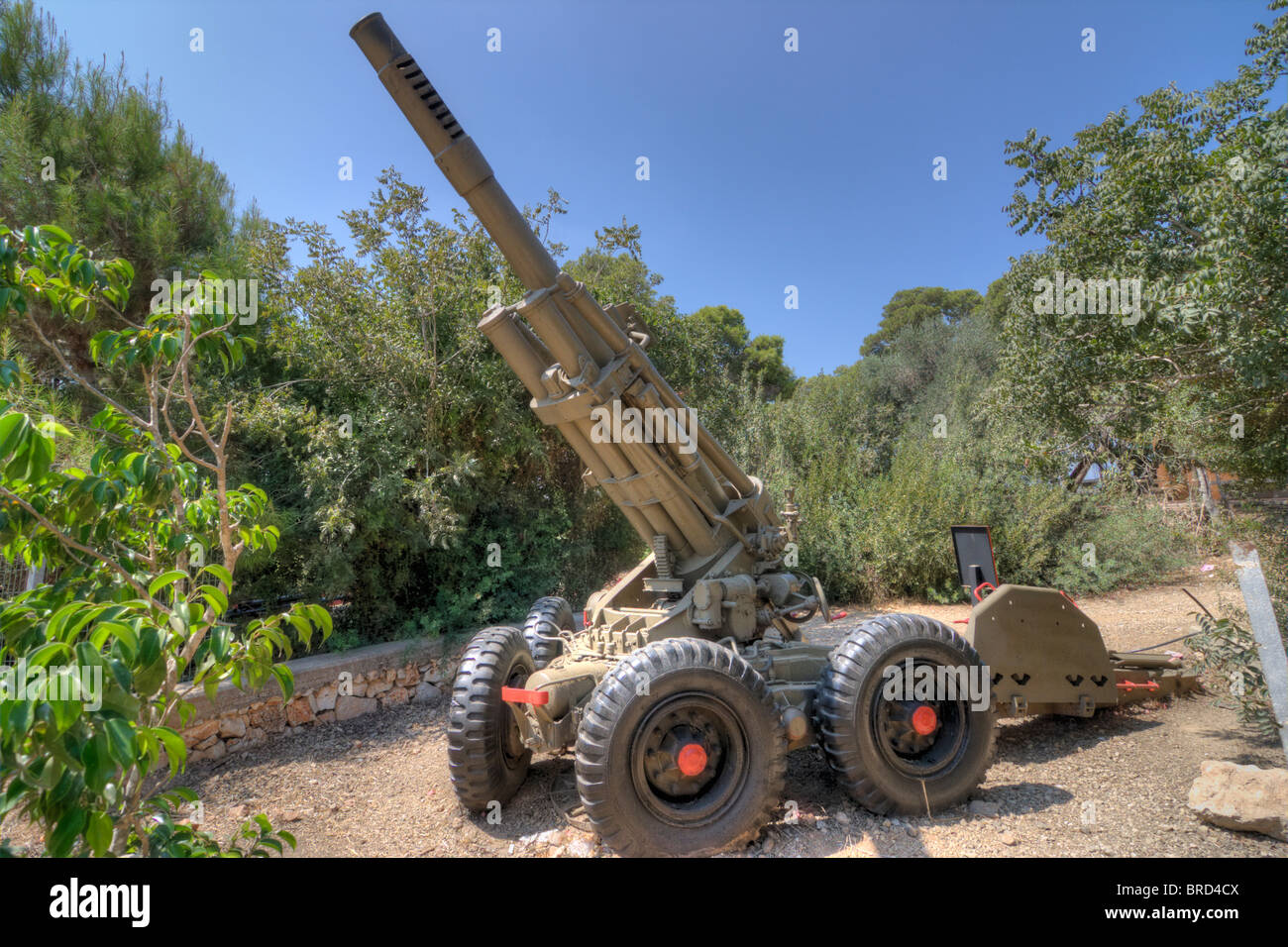 Obusier de 155 mm Modèle 50 - French towed howitzer Stock Photo