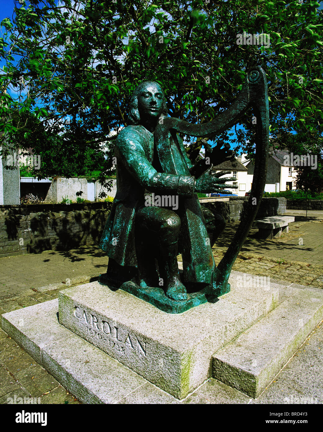 O'carolan Statue, Mohill, Co Leitrim, Ireland Stock Photo Alamy