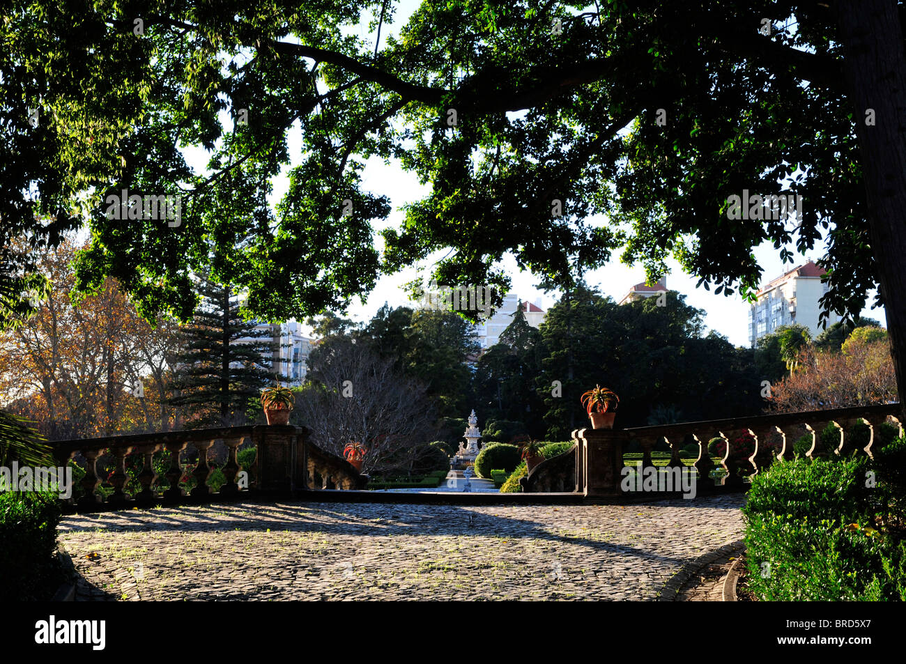 Main entrance to the Botanical Garden of Ajuda, Lisbon, Portugal Stock Photo