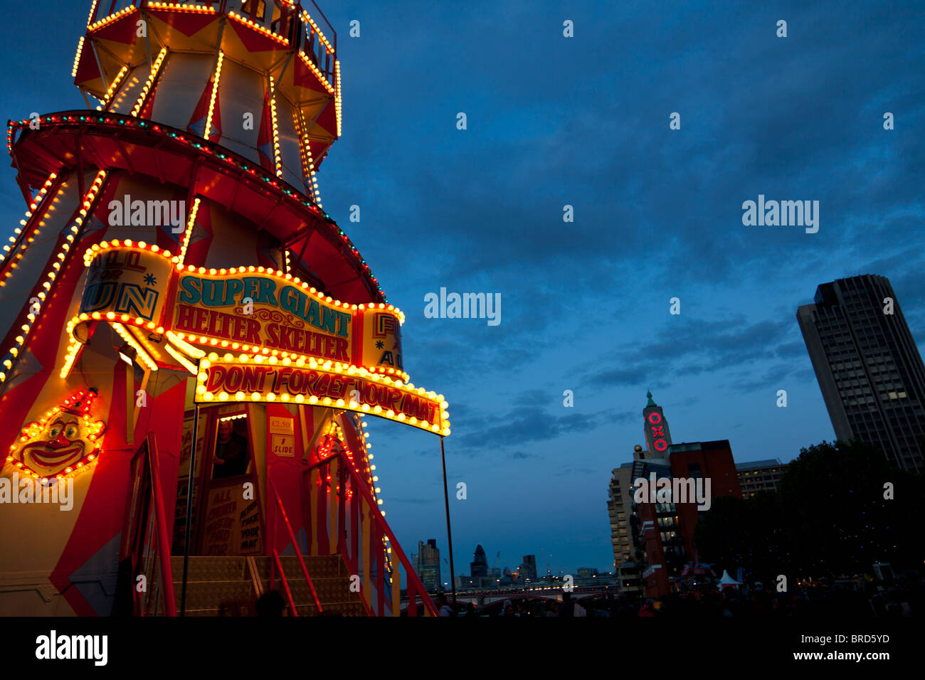 Helter skelter at The Mayor's Thames Festival is London, England, UK. Stock Photo