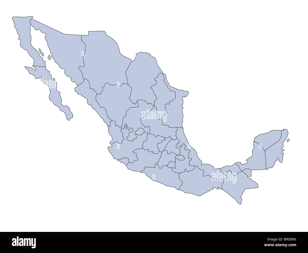 Mexico map hires stock photography and images Alamy