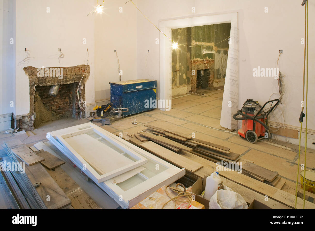 Work in progress on building site Stock Photo - Alamy
