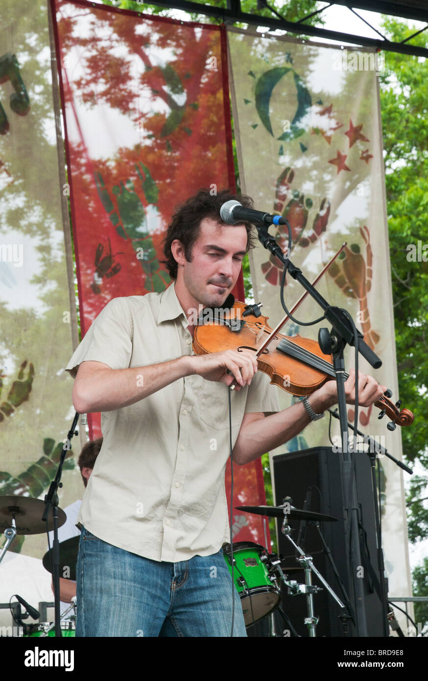 Louisiana, Cajun Country, Breaux Bridge, annual Crawfish Festival, band