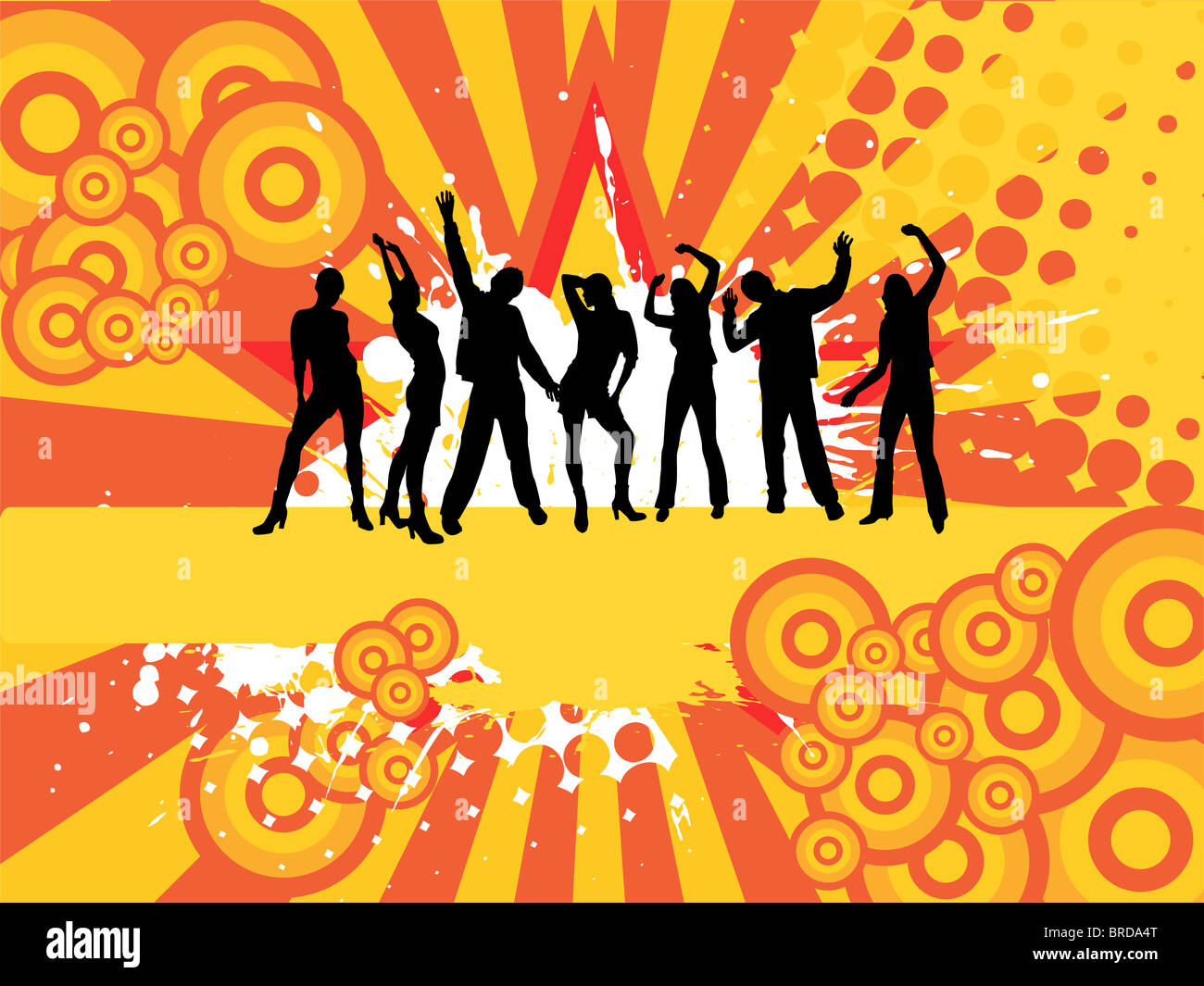 Celebrating people silhouettes Stock Photo - Alamy