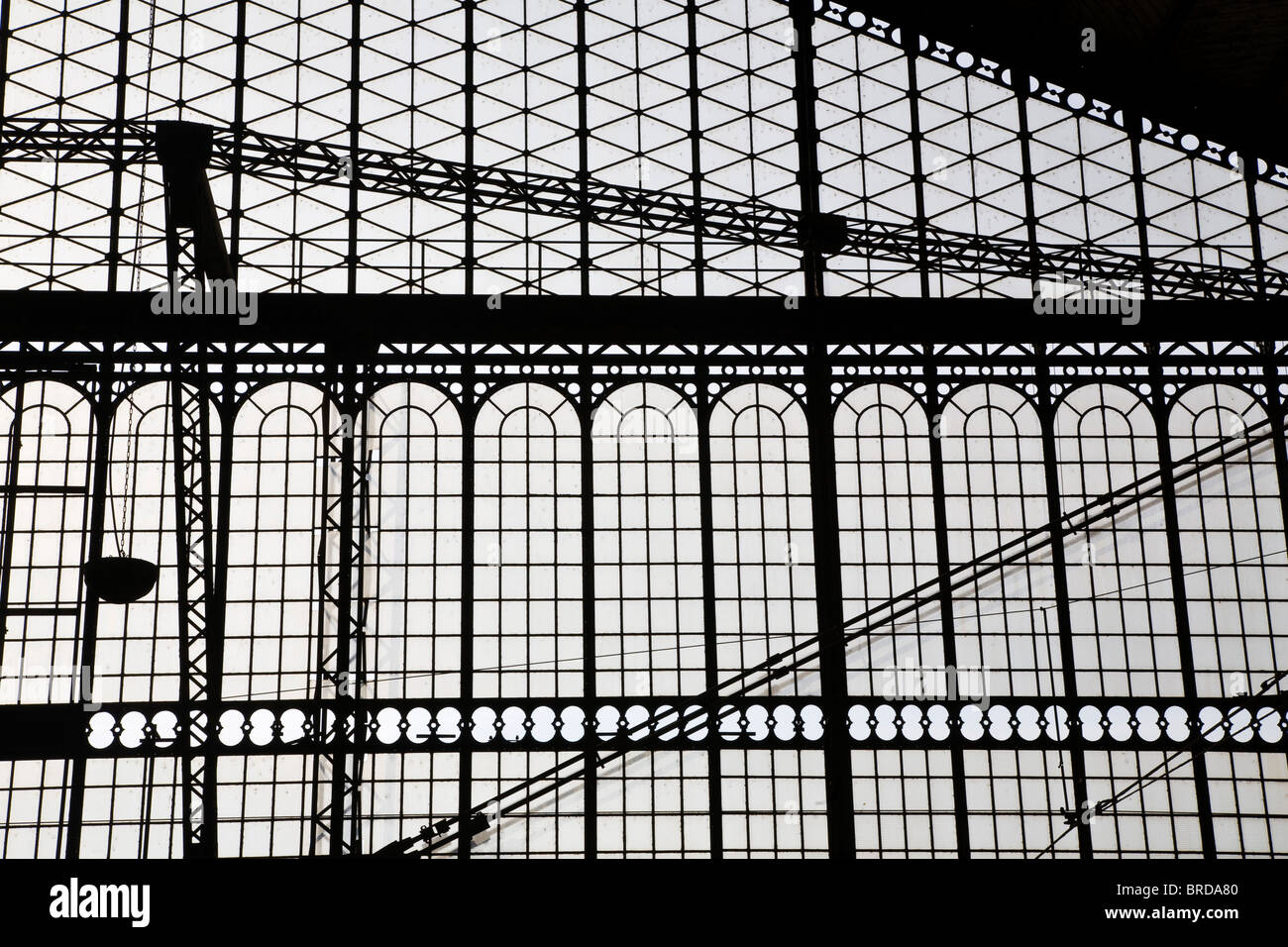 gare des Austerlitz railway station iron and glass architechture Stock