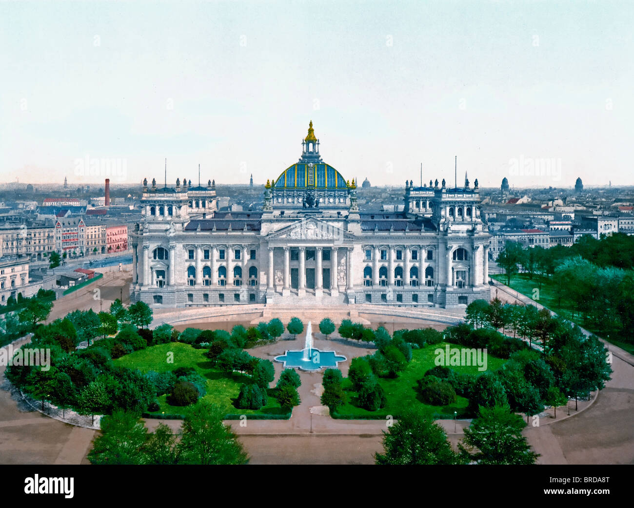 Reichstag House, Berlin, Germany circa 1900 meeting place of the parliament of the German Empire Stock Photo