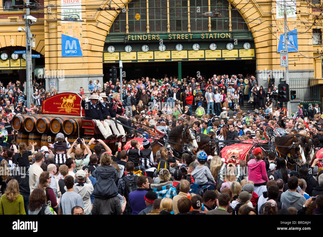 Australian Football League Grand Final Parade, Melbourne, Victoria, Australia Stock Photo