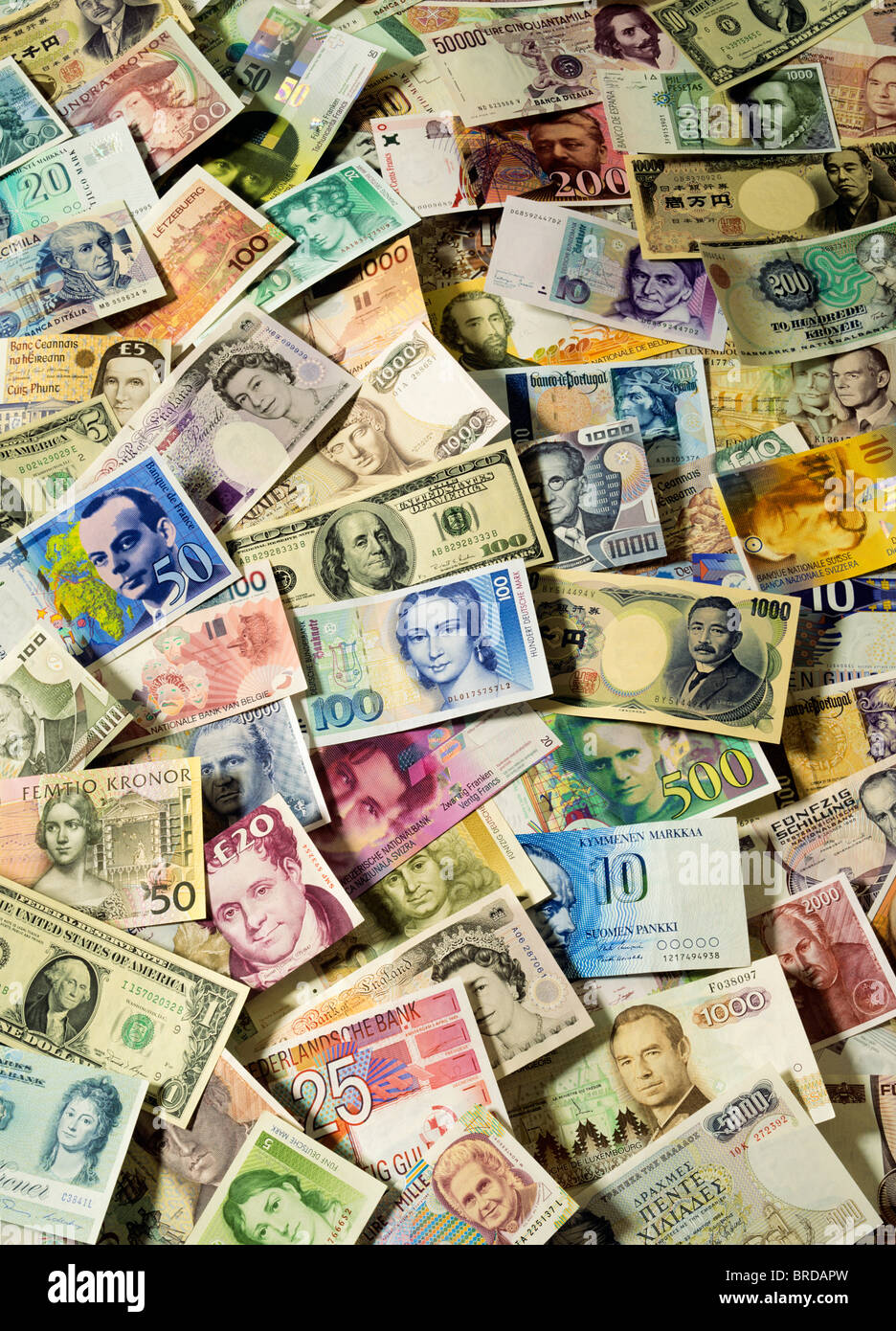 Many Banknotes of Different Countries Stock Photo - Image of fortune, duty:  66405632