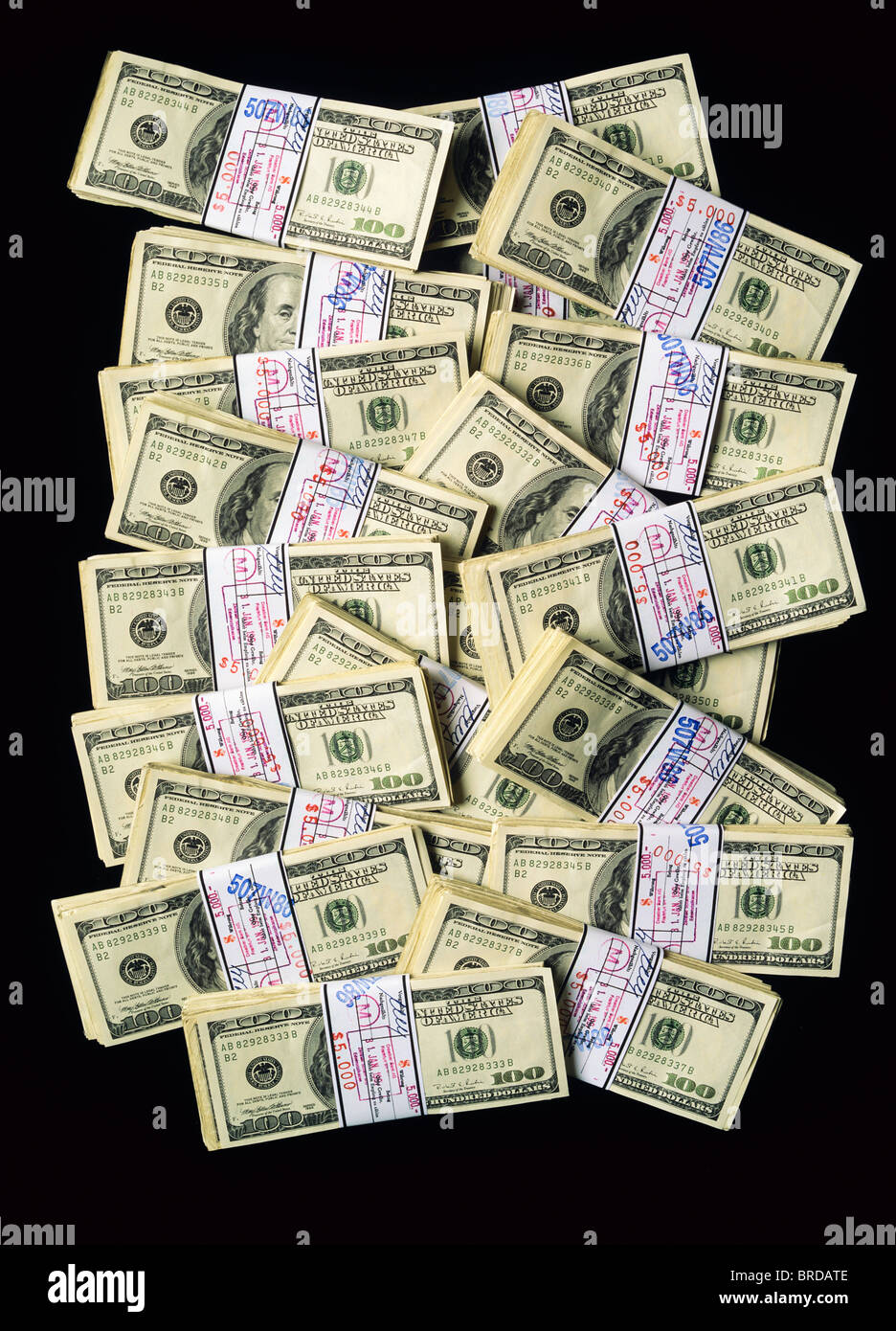 Wads of 100 American Dollars notes Stock Photo - Alamy