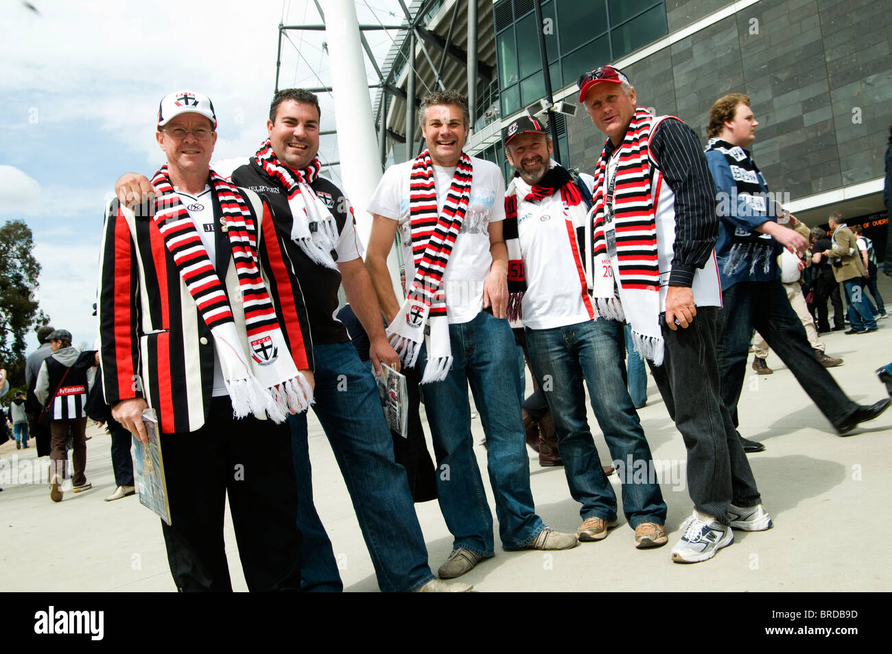Australian Football League Grand Final supporters, Melbourne Cricket Ground, Melbourne, Victoria, Australia Stock Photo