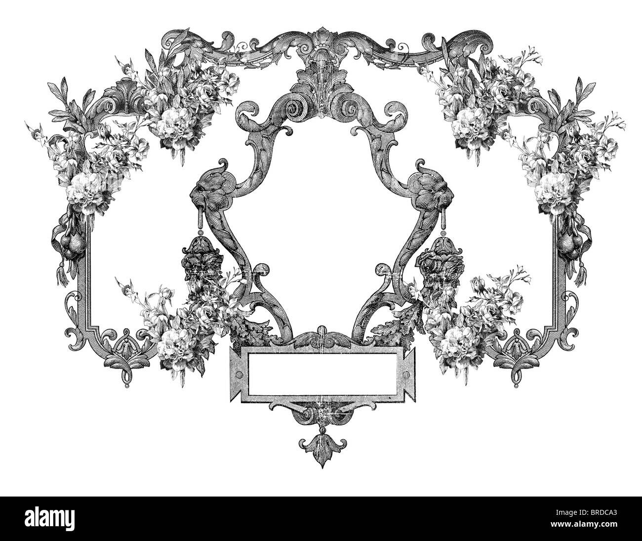 Luxuriously illustrated old victorian frame Stock Photo Alamy