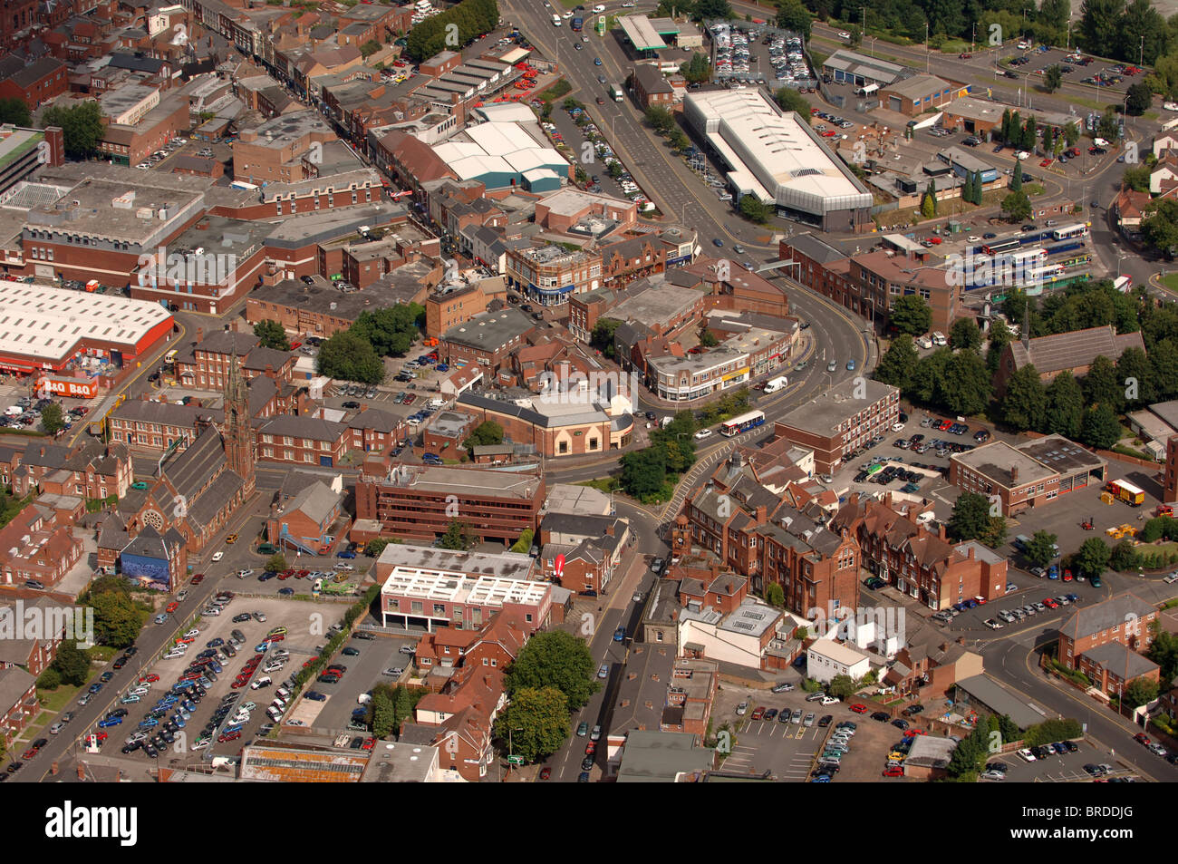 Aerial view of Stourbridge West Midlands England Uk Stock Photo