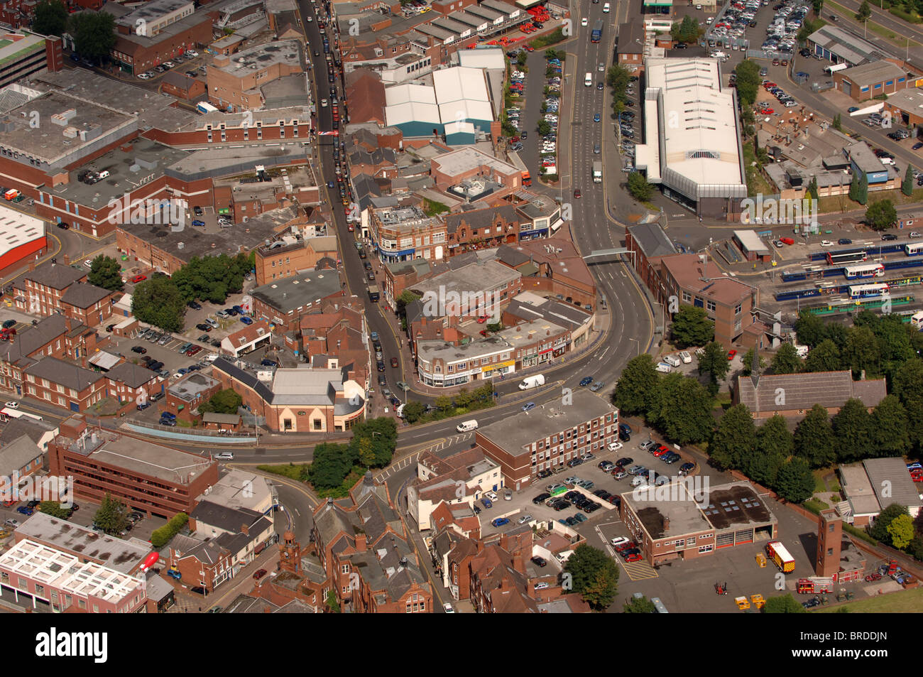 Aerial view of Stourbridge West Midlands England Uk Stock Photo