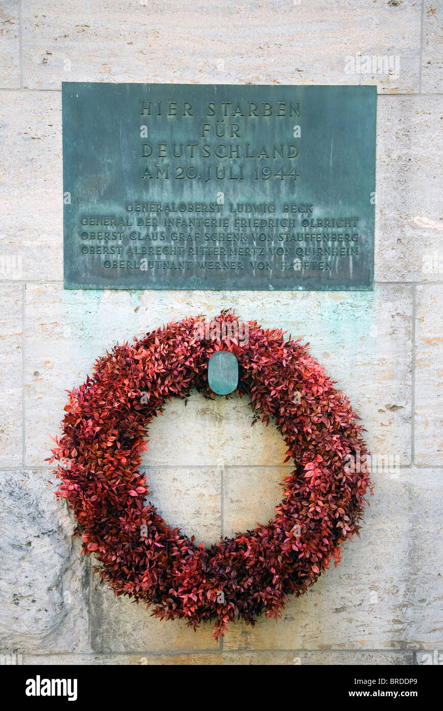 Memorial at German Resistance Memorial Center, Berlin, Germany Stock Photo