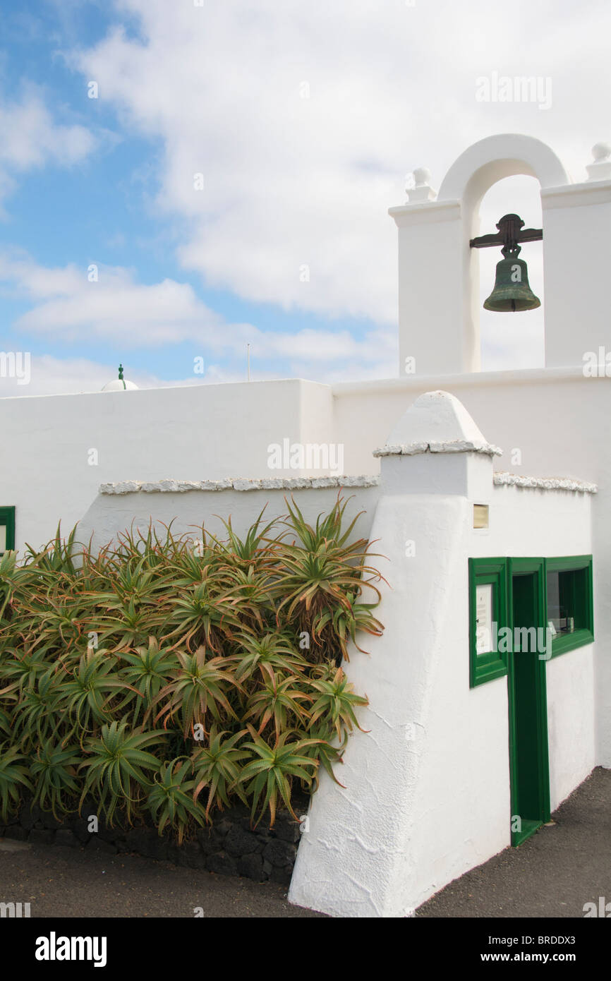 The ticket booth at the entrance to the Cesar Manrique Foundation, Lanzarote, Canary Islands Stock Photo