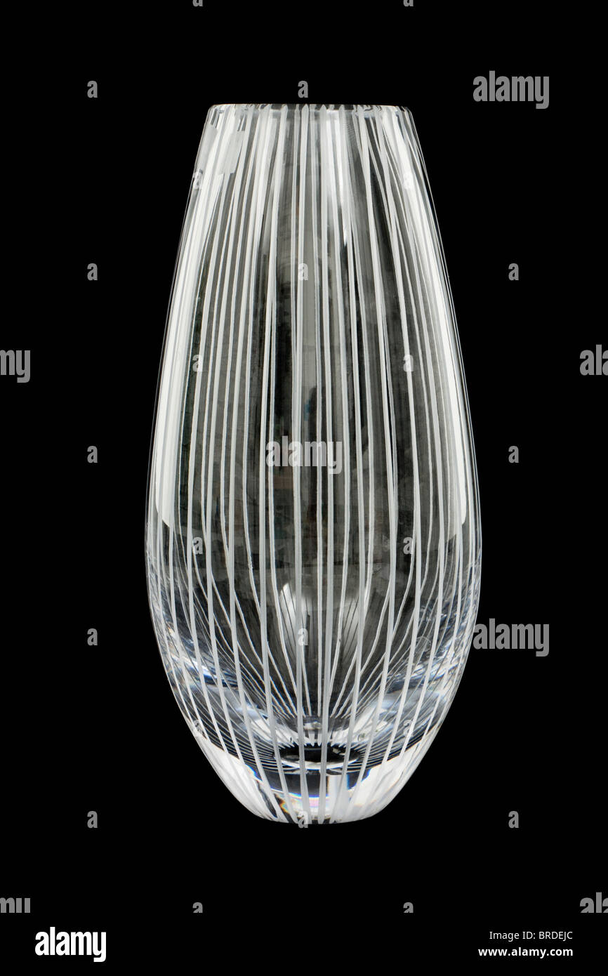 Modern contemporary crystal vase Stock Photo