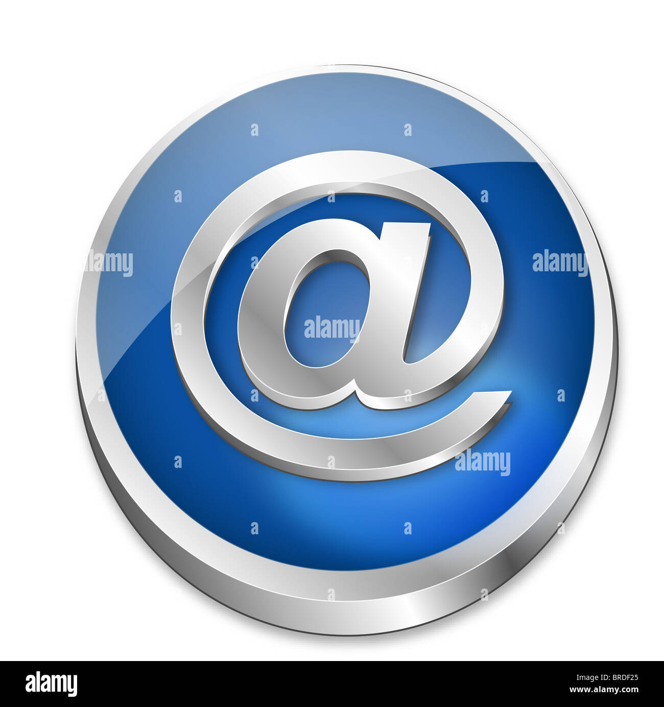 A shiny blue vector button showing a web symbol. All isolated on white ...
