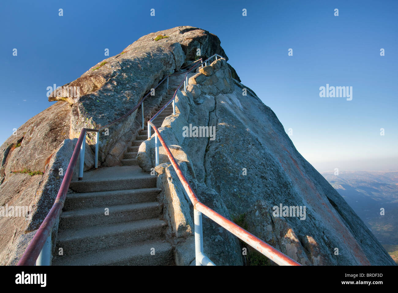 Stairs up Moro Rock. Sequoia National Park, California Stock Photo