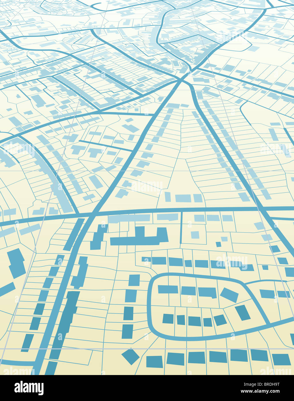 Illustration of a generic street map without names Stock Photo Alamy