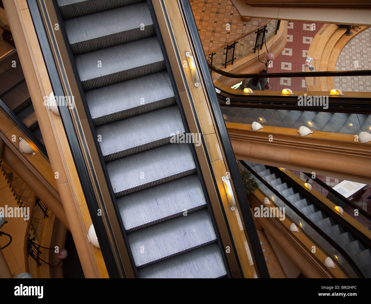 Escalators, Princes Square, Glasgow Stock Photo