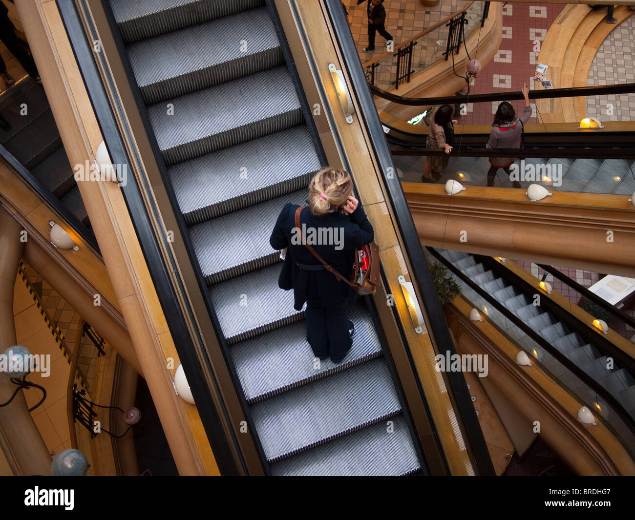 Escalators, Princes Square, Glasgow Stock Photo