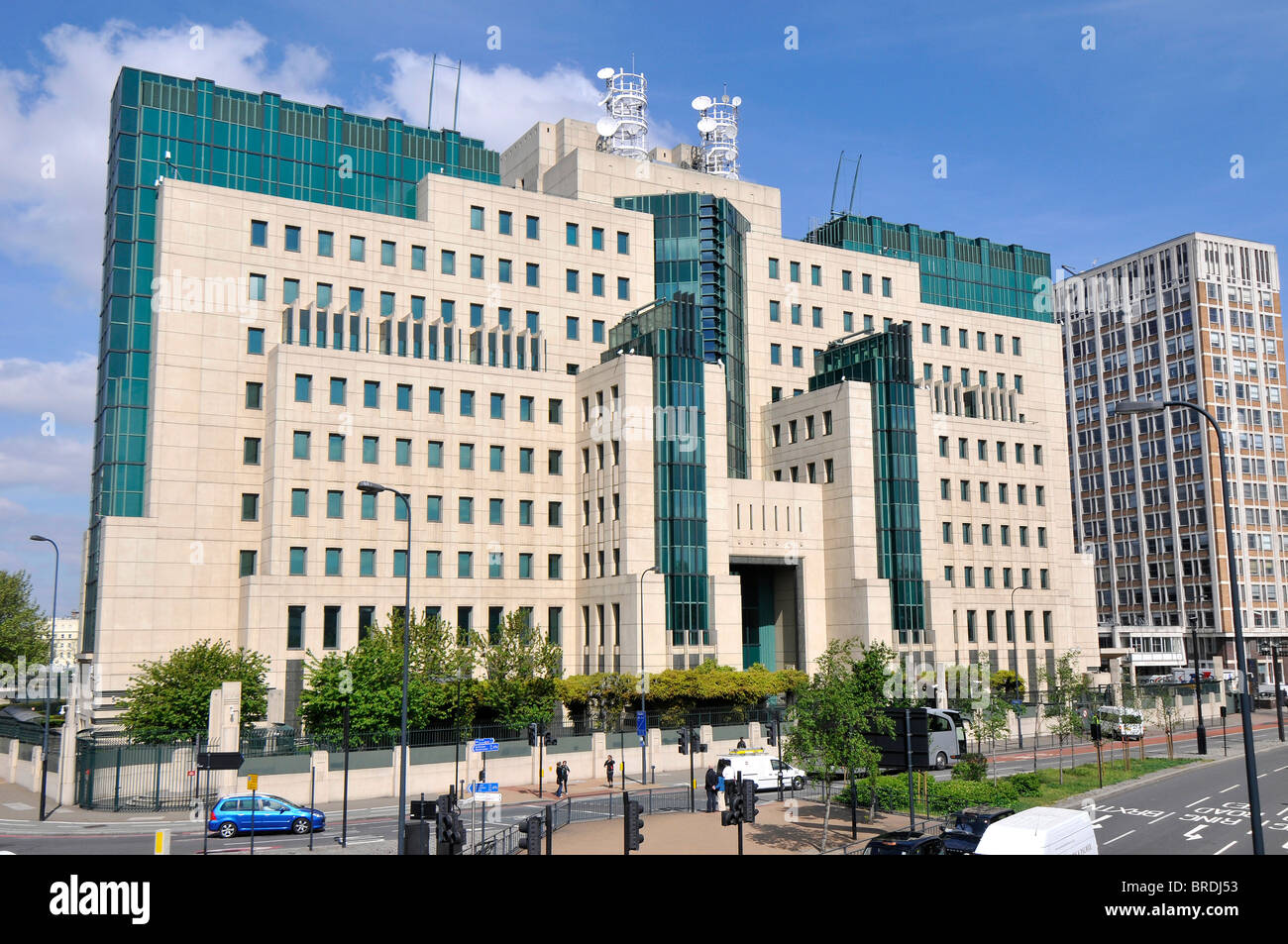 MI6 building, London, 'Vauxhall Cross'  Britain, UK Stock Photo