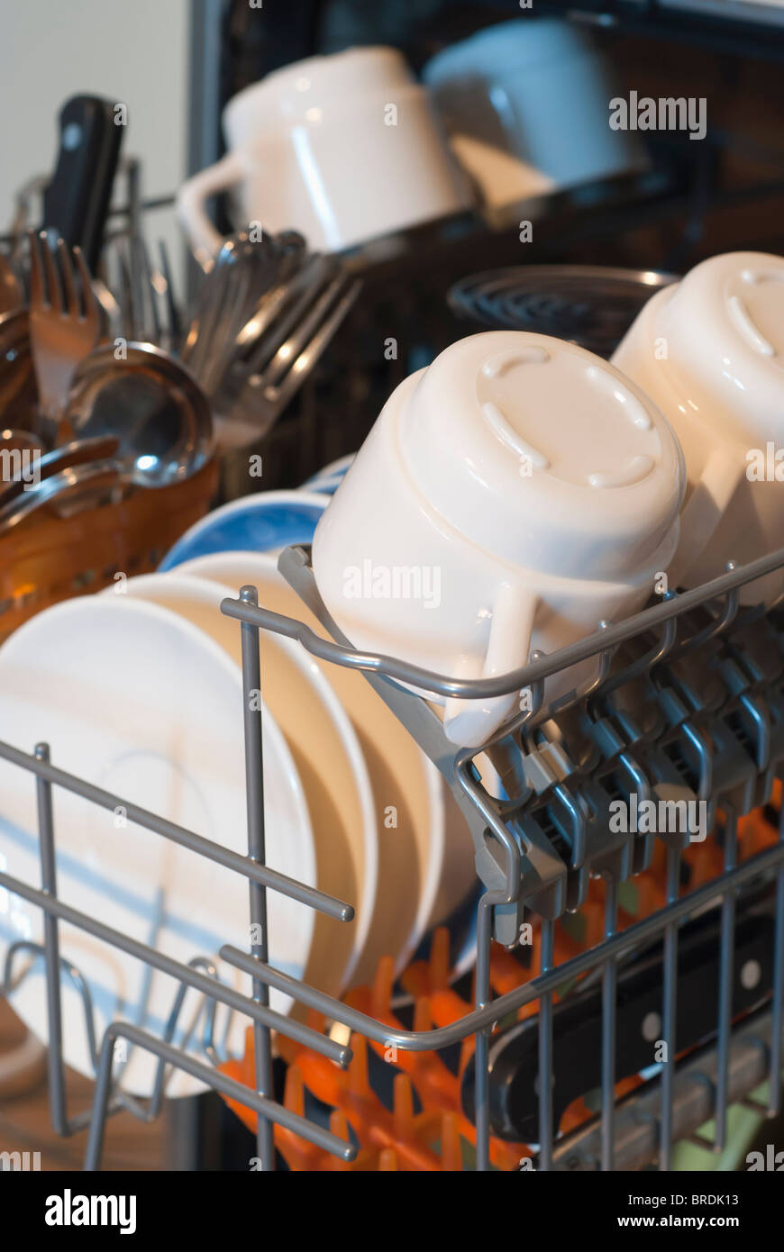 Dishware inside of the dishwasher machine Stock Photo Alamy