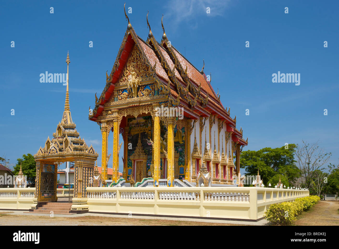 Temple nearby Thalang, Choeng Thale, Phuket, Thailand Stock Photo