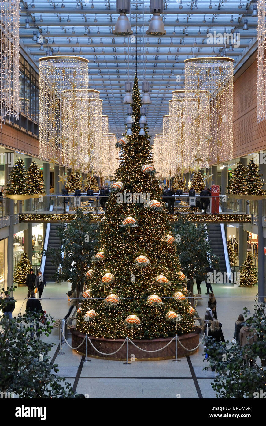Potsdamer Platz Arkaden shopping mall at Christmas time, Potsdamer Platz, Tiergarten district, Berlin, Germany, Europe Stock Photo