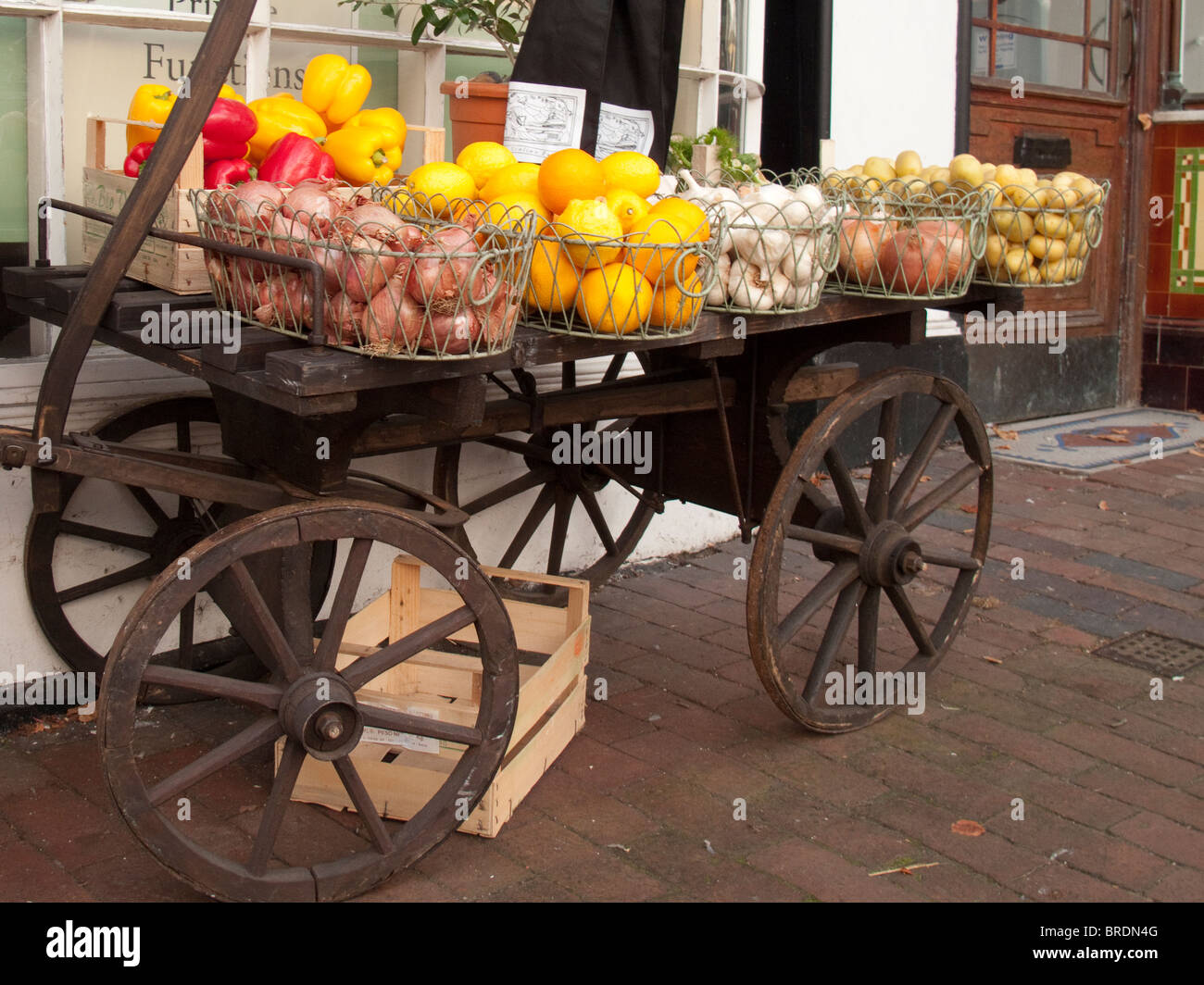 Fruit and vegetable cart in Tunbridge Wells Stock Photo Alamy