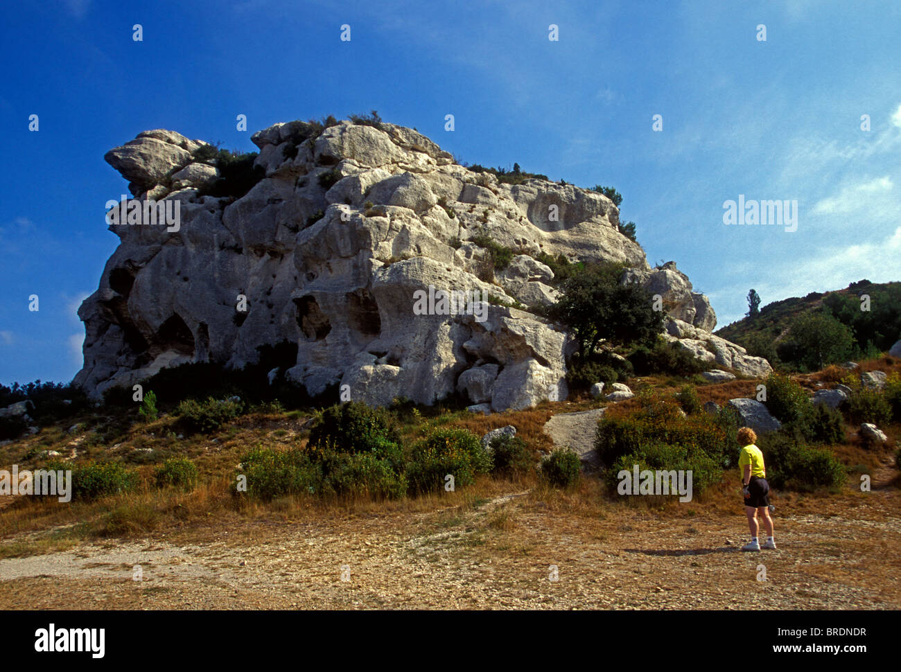 Provence Rocks Les baux de provence town hike hi-res stock photography and images - Alamy