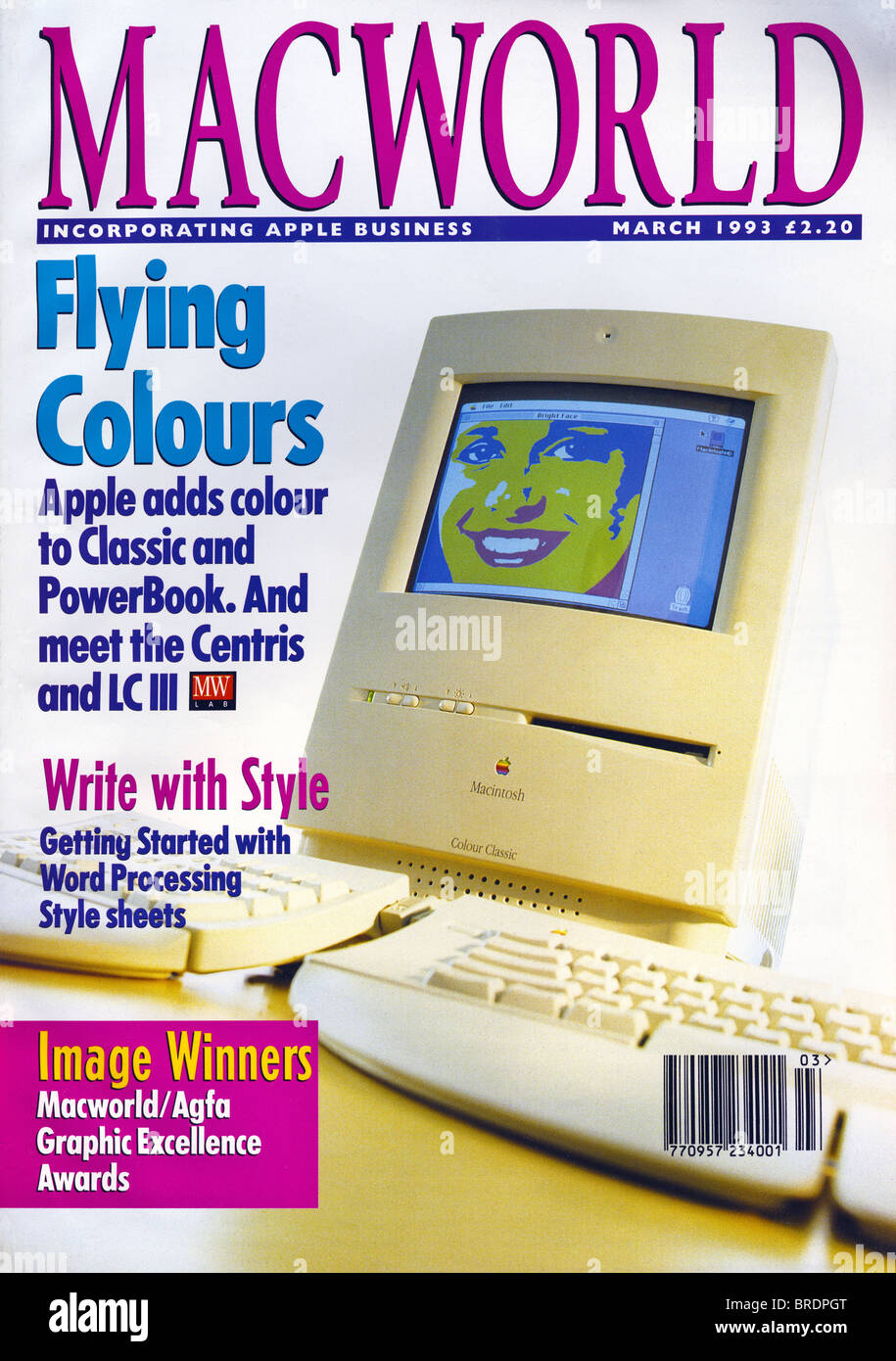 Cover of Macworld from March 1993 Stock Photo - Alamy