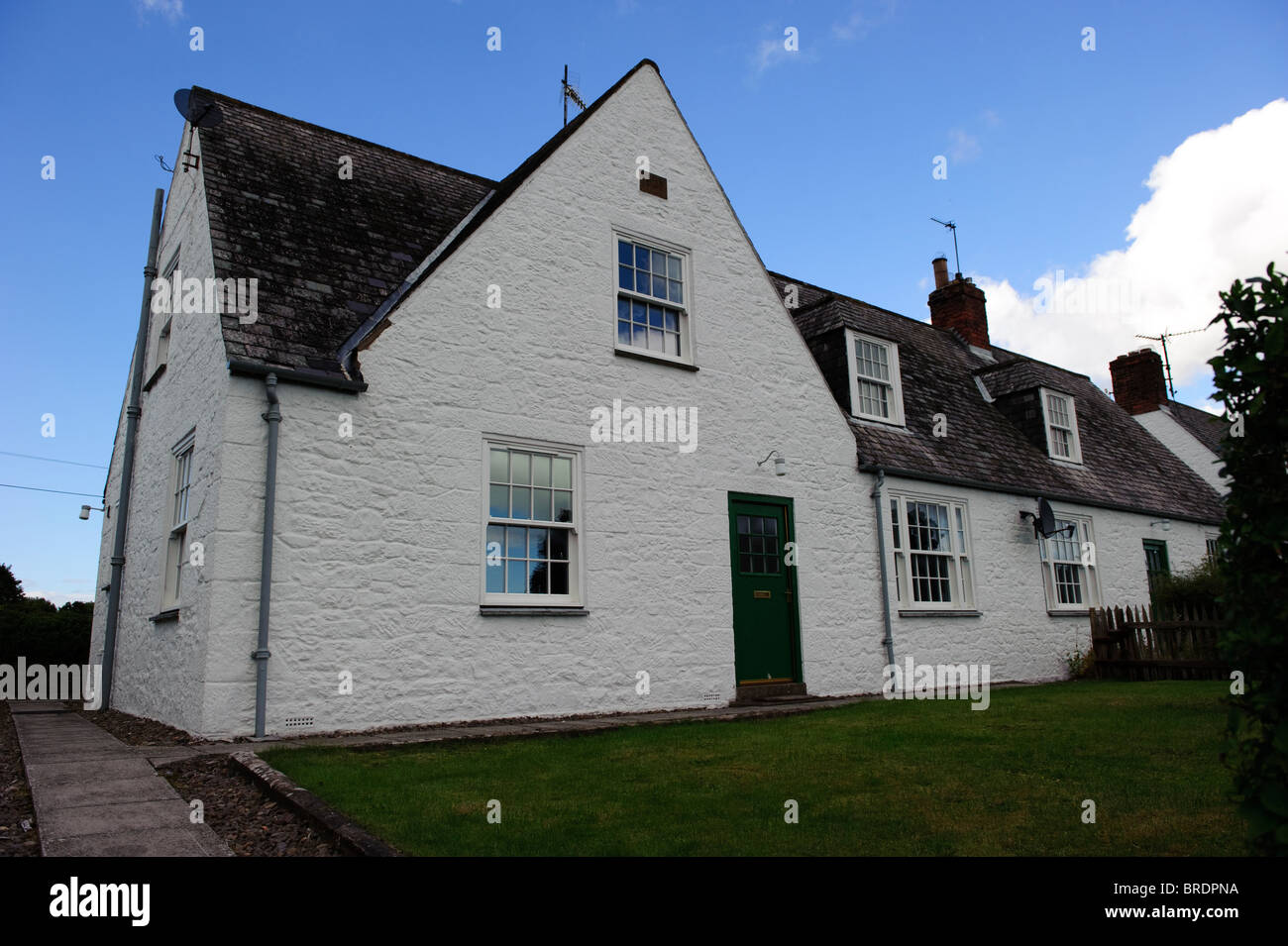 White Cottage in Etal, Northumberland Stock Photo Alamy