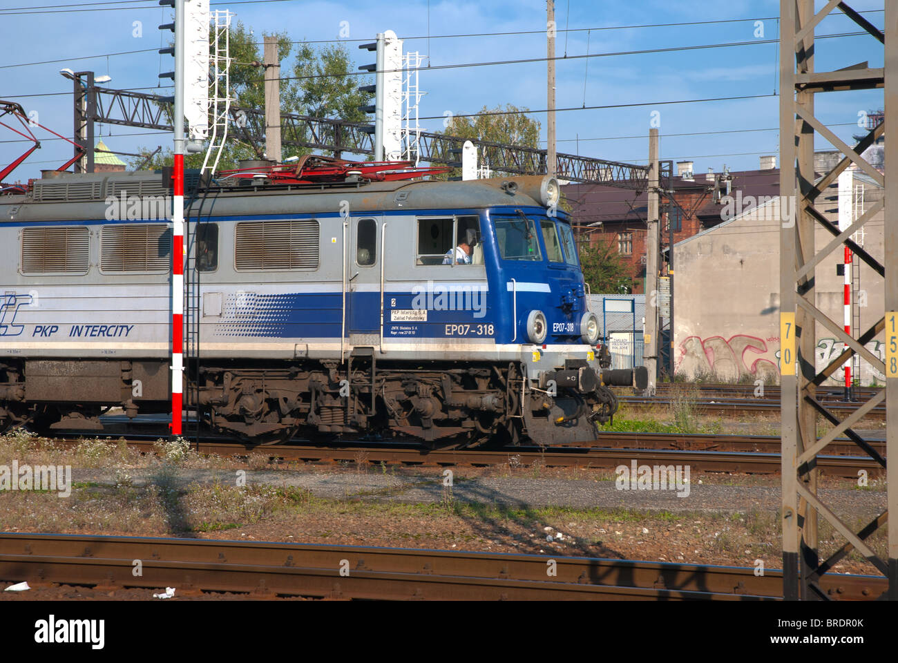 Polish express train Stock Photo