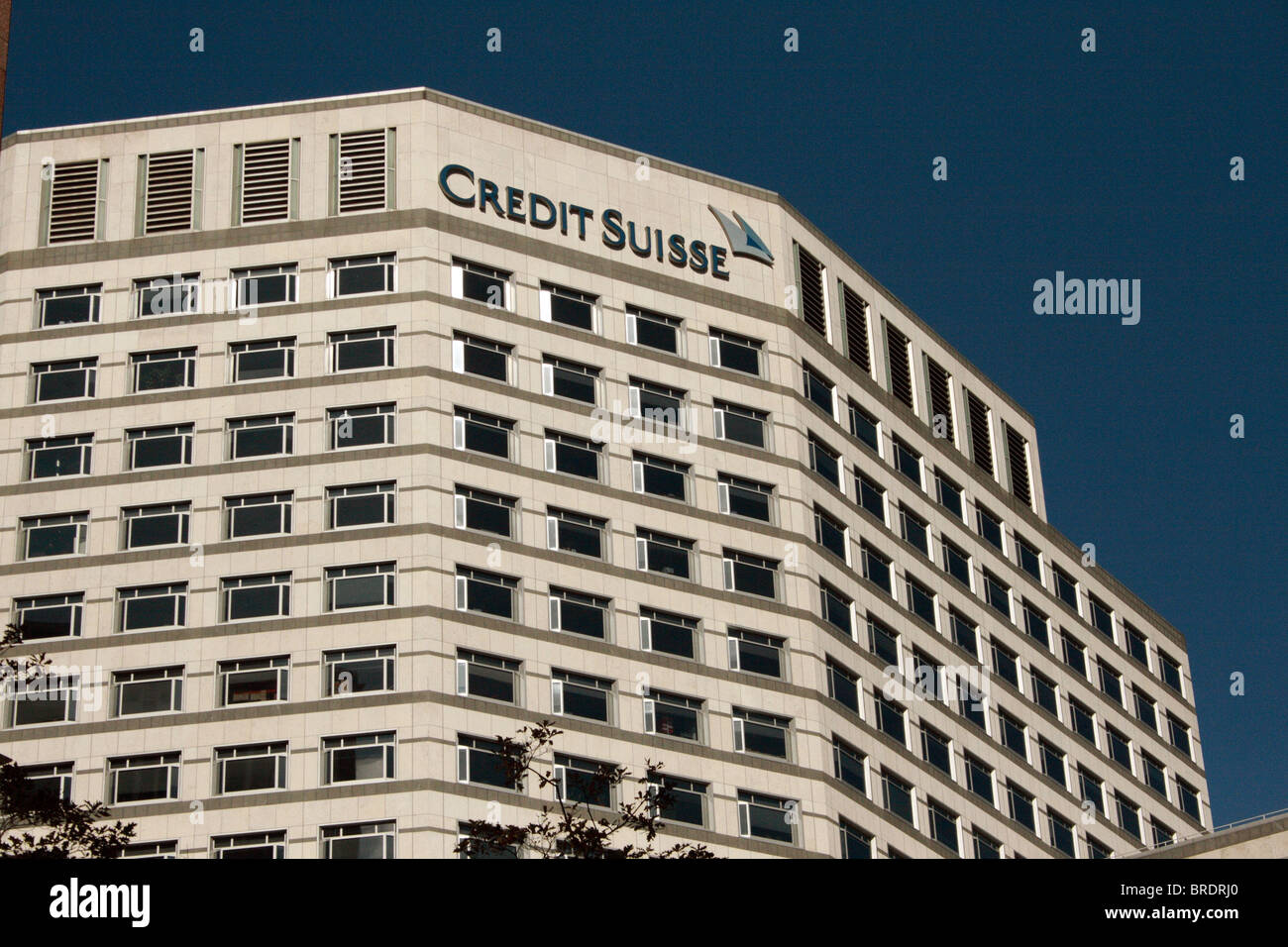 Credit Suisse building, Canary Wharf, London Stock Photo