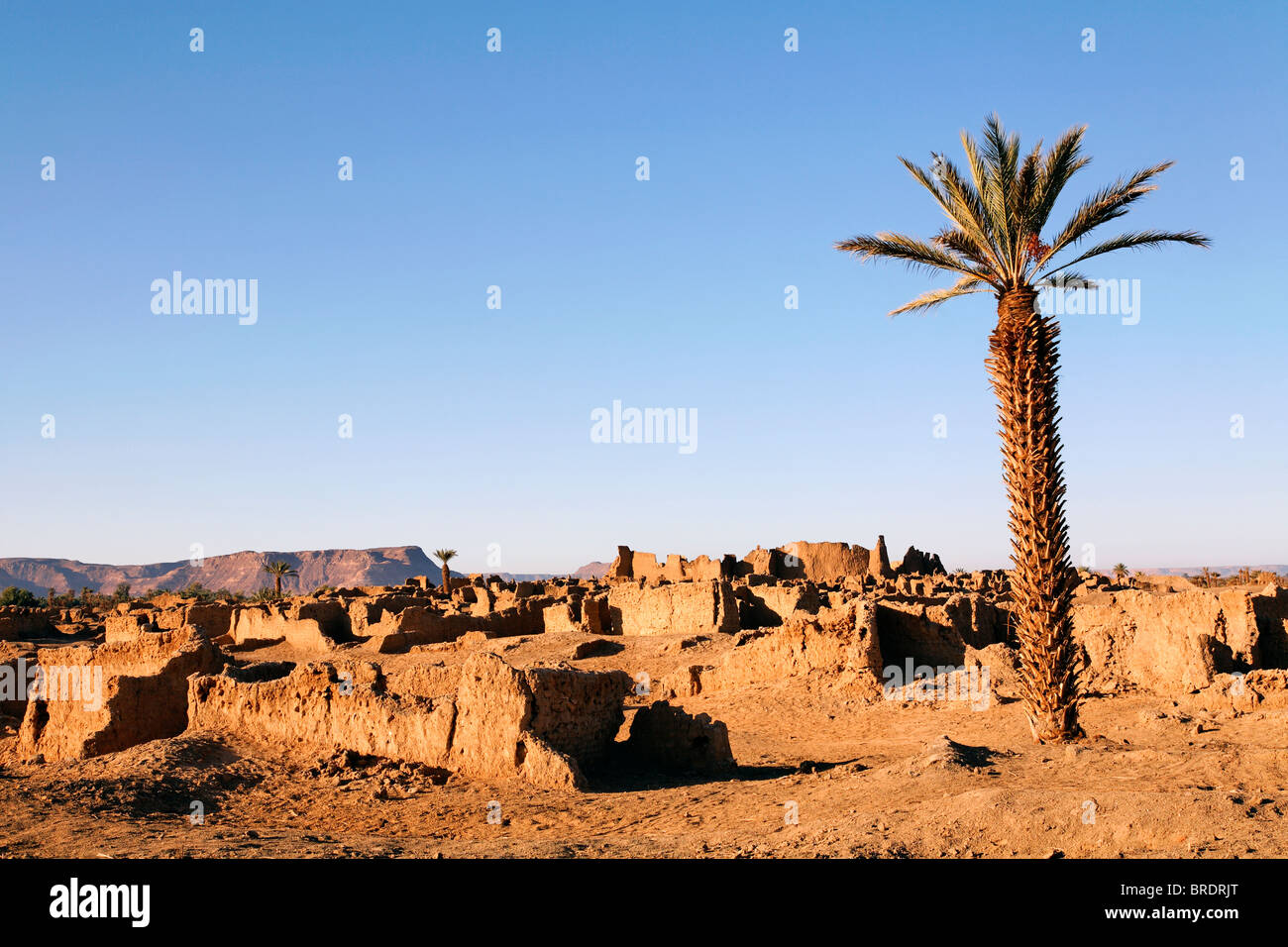 The ancient mud city at Germa, Libya Stock Photo