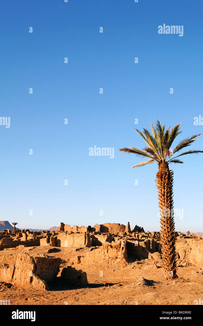 The ancient mud city at Germa, Libya Stock Photo