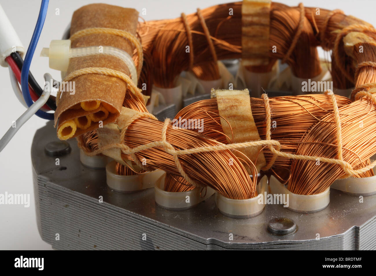 Copper Wire in Electric Motor Stock Photo - Alamy